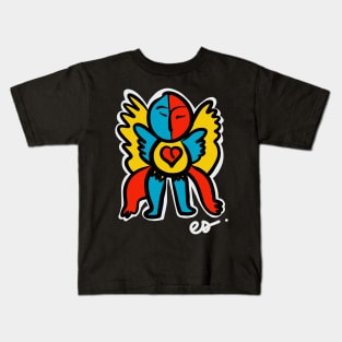 Angel Graffiti Character Love Kids T-Shirt